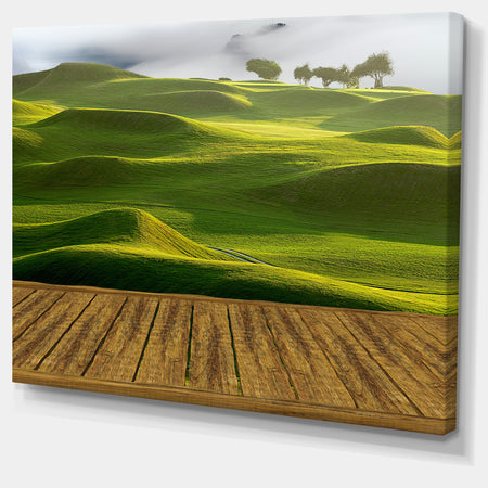 Design Canvas Art Print 'Golf Course with Wooden Path - Extra Large Landscape Canvas Art Print
