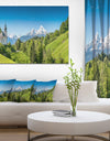 Design Canvas Art Print 'Green Mountain View of Bavarian Alps - Extra Large Landscape Canvas Art Print