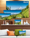 Design Canvas Art Print 'Green Mountain View of Bavarian Alps - Extra Large Landscape Canvas Art Print