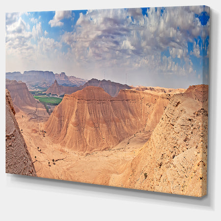 Design Canvas Art Print 'Clay Rocks around Riyadh City - Extra Large Landscape Canvas Art Print