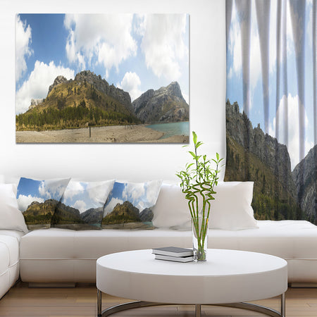 Design Canvas Art Print 'Lake and Clouds Panorama - Extra Large Landscape Canvas Art Print