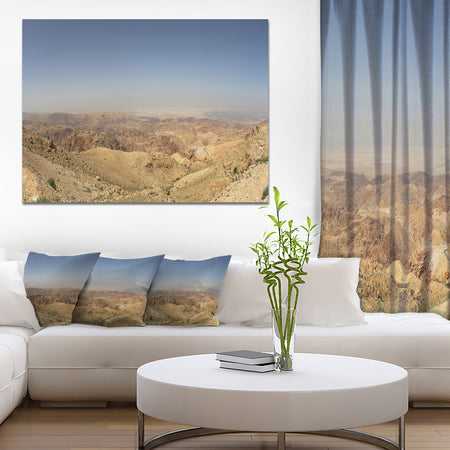 Design Canvas Art Print 'Panorama Desert Hills Jordan - Extra Large Landscape Canvas Art Print