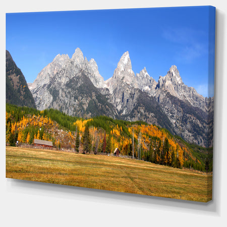 Design Canvas Art Print 'Grand Tetons Panorama - Extra Large Landscape Canvas Art Print