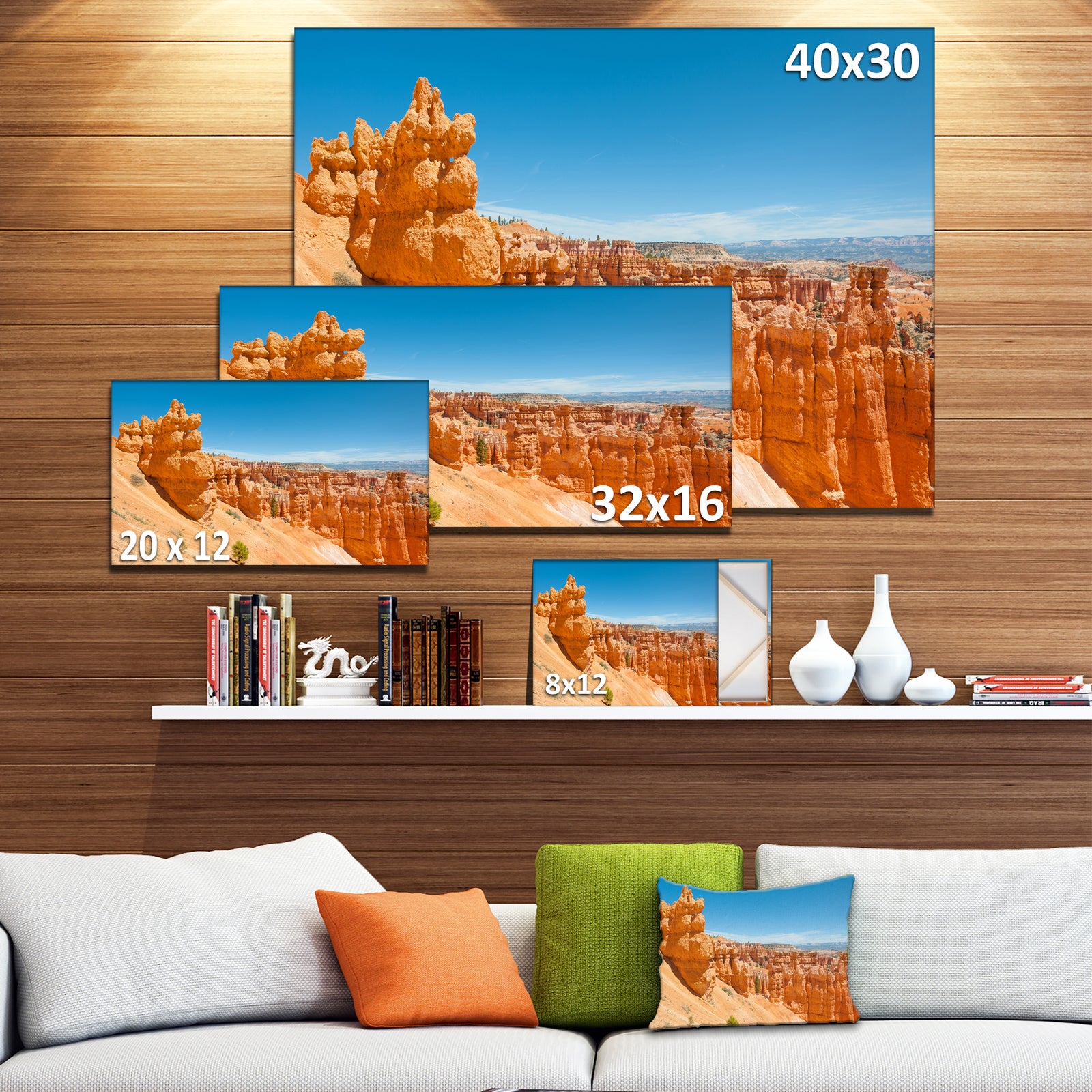 Design Canvas Art Print 'Beautiful Bryce Canyon - Extra Large Landscape Canvas Art Print