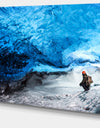 Design Canvas Art Print 'Glacier Ice Cave of Iceland - Extra Large Landscape Canvas Art Print