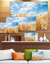 Design Canvas Art Print 'Barley Field under Blue Sky - Extra Large Landscape Canvas Art Print