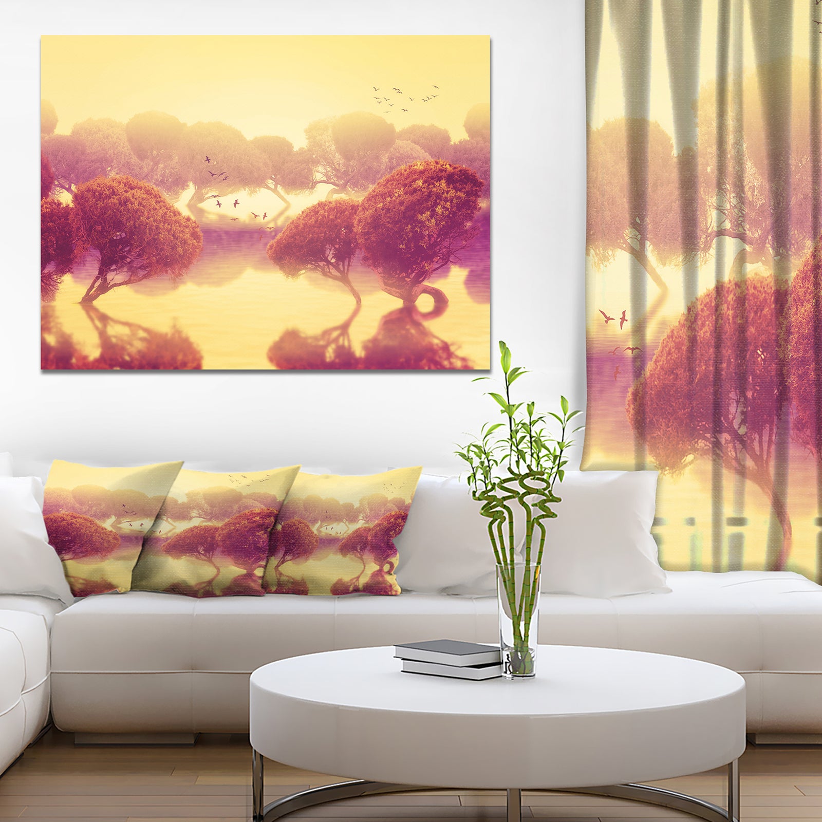 Design Canvas Art Print 'Peaceful Japanese Gardens - Large Landscape Canvas Art Print