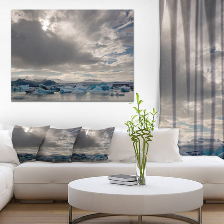 Design Canvas Art Print 'Ice of Jokulsarlon Lagoon - Large Landscape Canvas Art Print