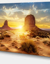 Monument Valley at Sunset Landscape Canvas Art Print