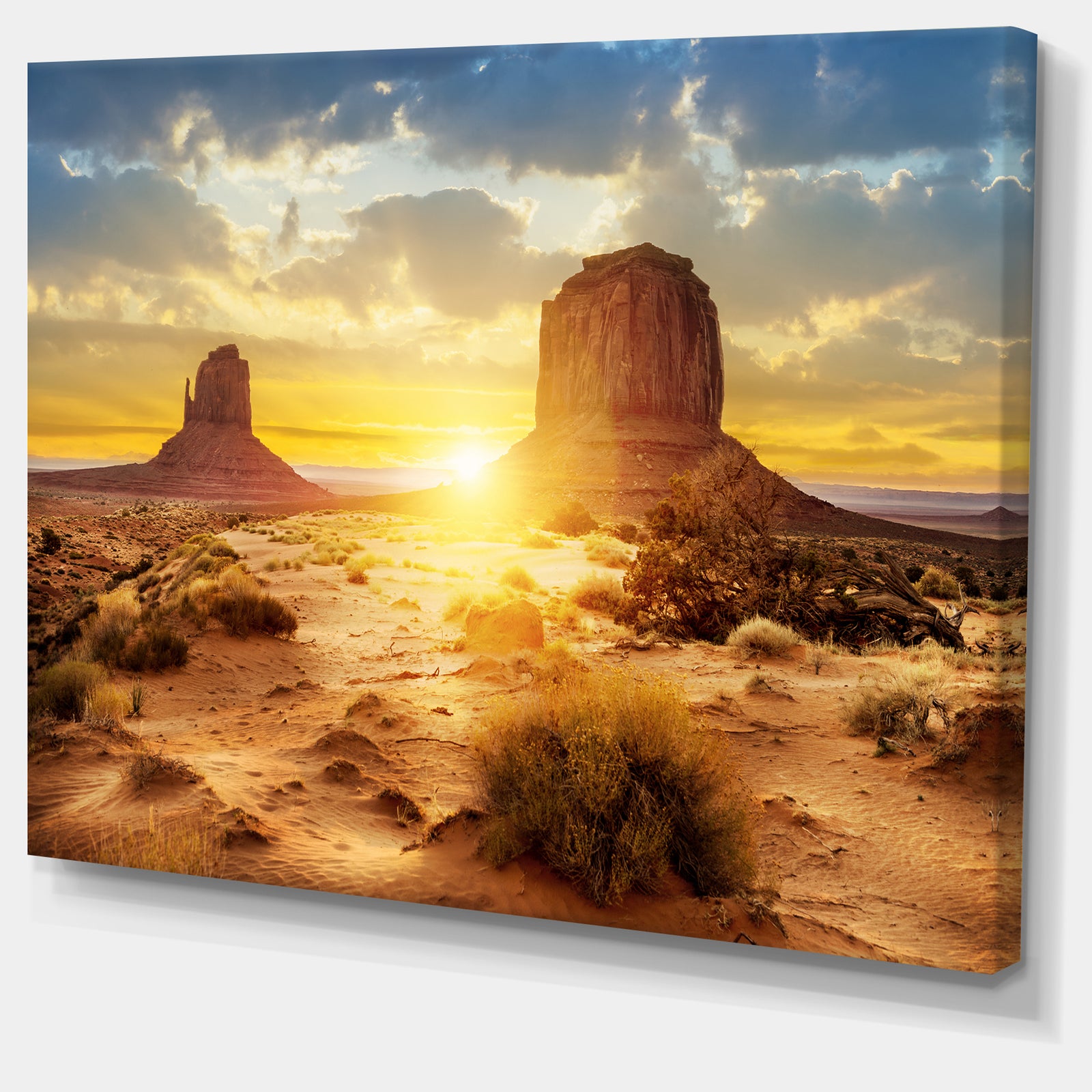 Monument Valley at Sunset Landscape Canvas Art Print
