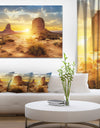 Monument Valley at Sunset Landscape Canvas Art Print