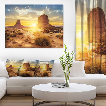 Monument Valley at Sunset Landscape Canvas Art Print