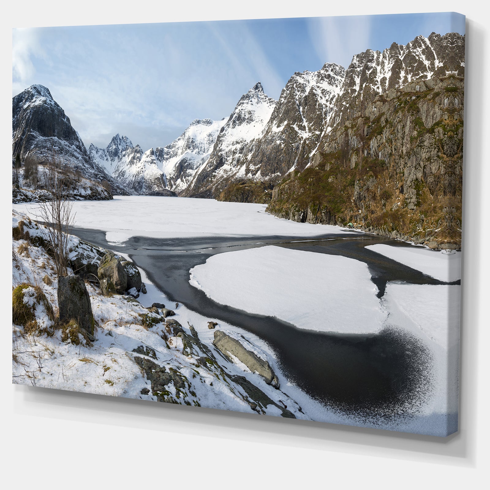 Winter in Lofoten Islands - Extra Large Landscape Canvas Art Print