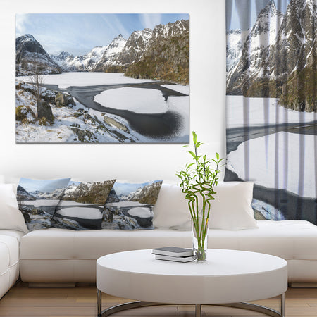 Winter in Lofoten Islands - Extra Large Landscape Canvas Art Print