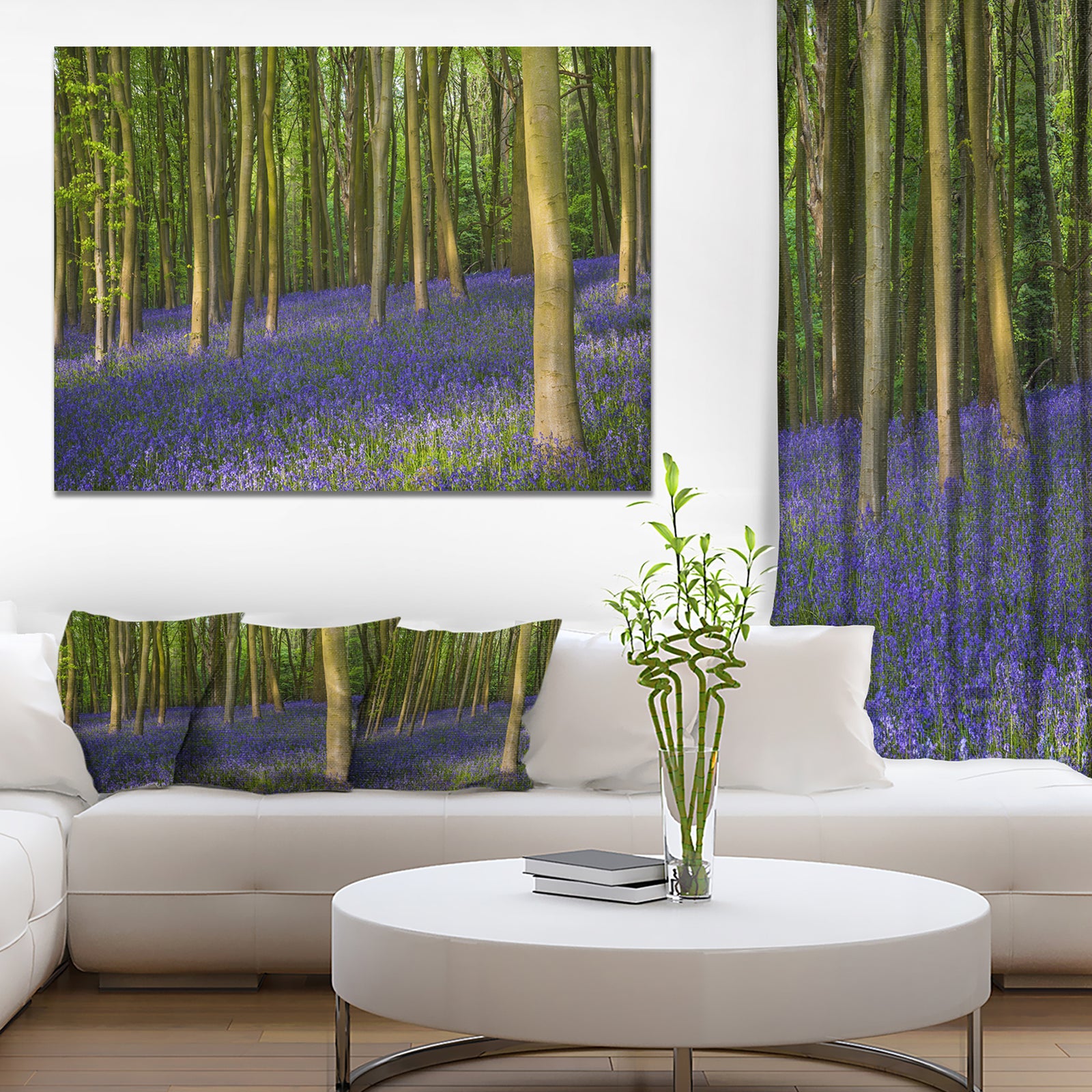 Bluebell Woods in Oxfordshire - Extra Large Landscape Canvas Art Print