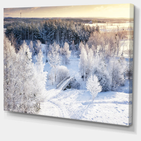 Beautiful Winter Panorama - Extra Large Landscape Canvas Art Print