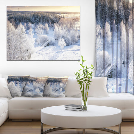 Beautiful Winter Panorama - Extra Large Landscape Canvas Art Print