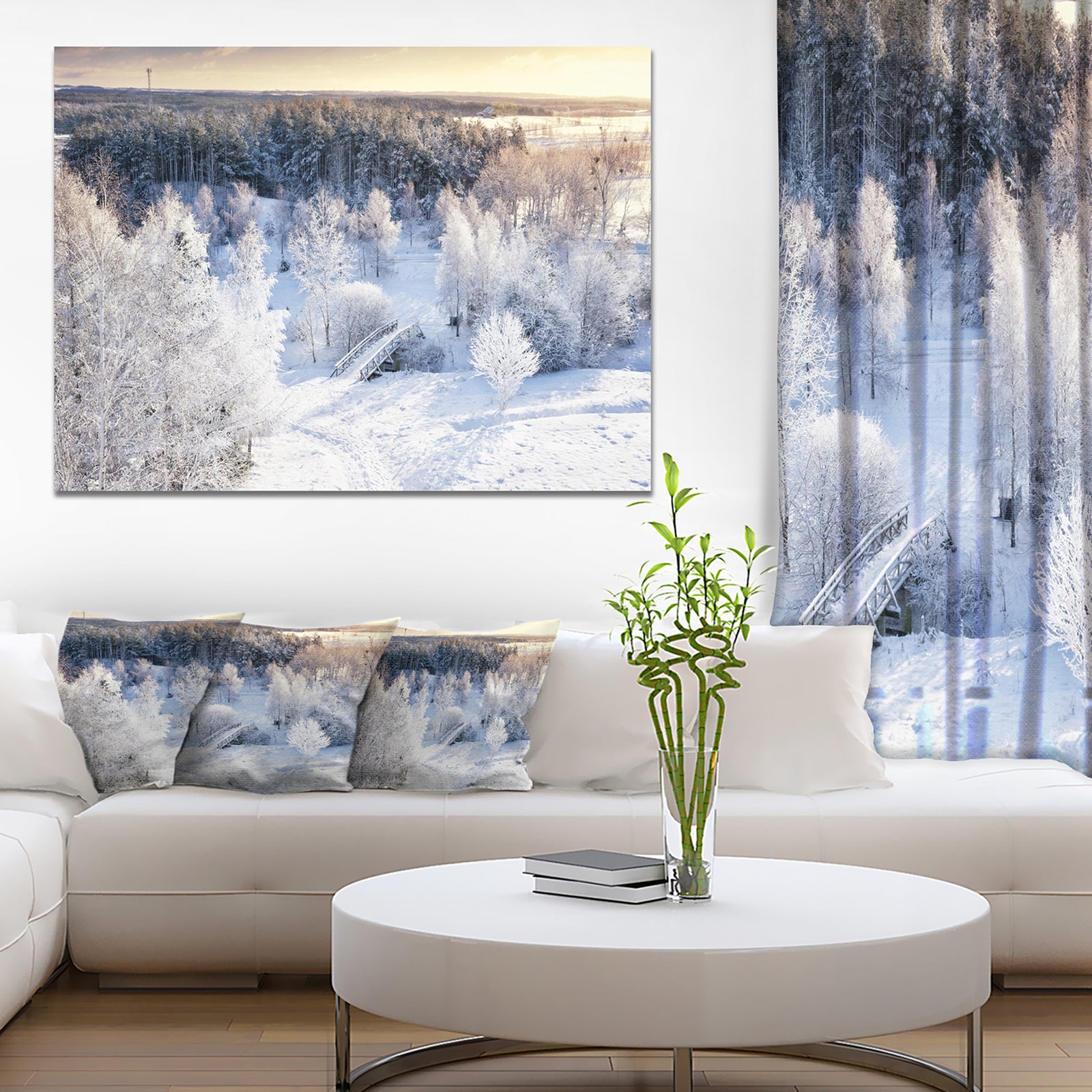 Beautiful Winter Panorama - Extra Large Landscape Canvas Art Print
