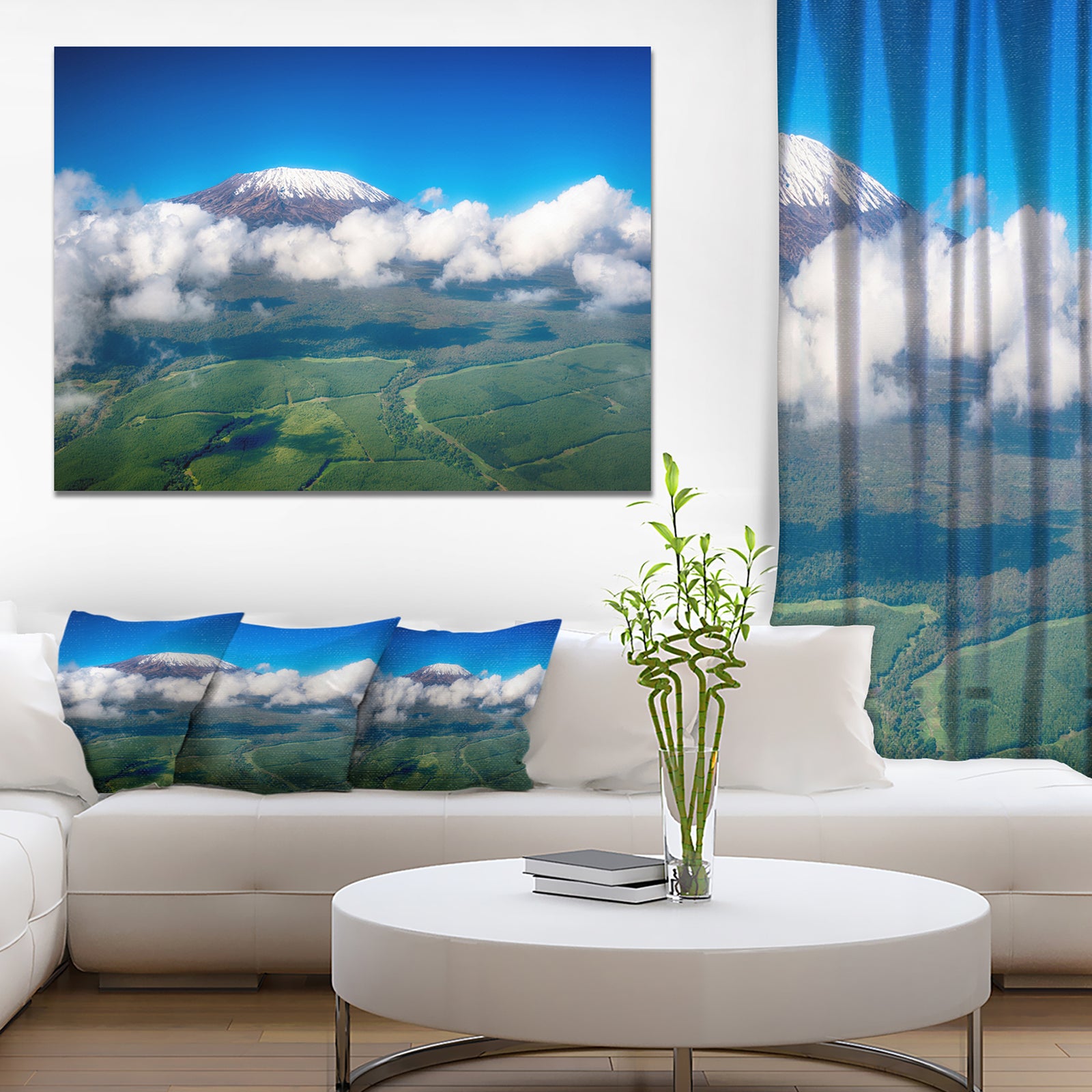 Aerial View of Mount Kilimanjaro - Extra Large Landscape Canvas Art Print