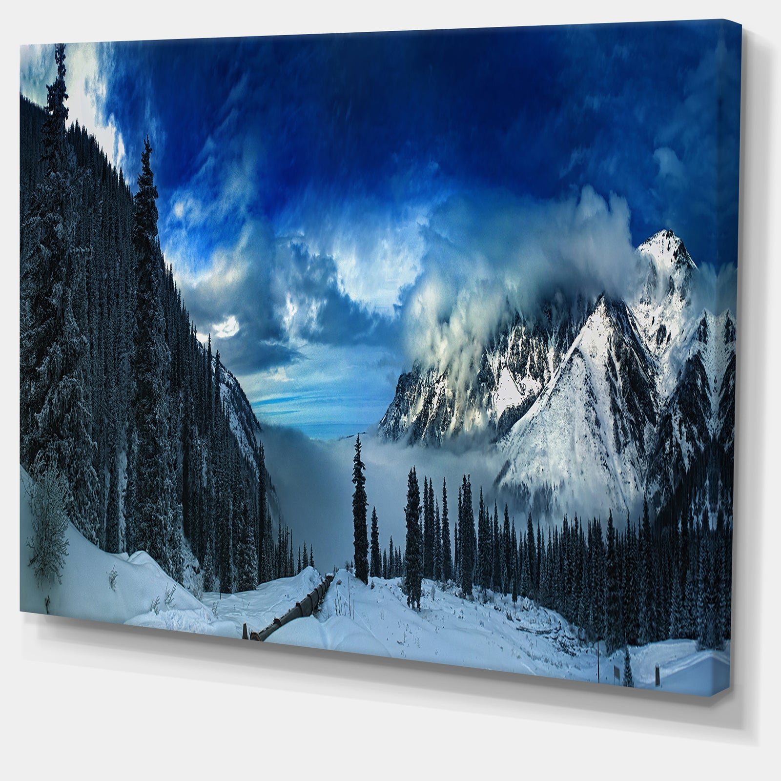 Panorama of Snowy Mountains - Large Landscape Canvas Art Print