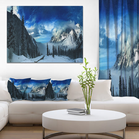 Panorama of Snowy Mountains - Large Landscape Canvas Art Print