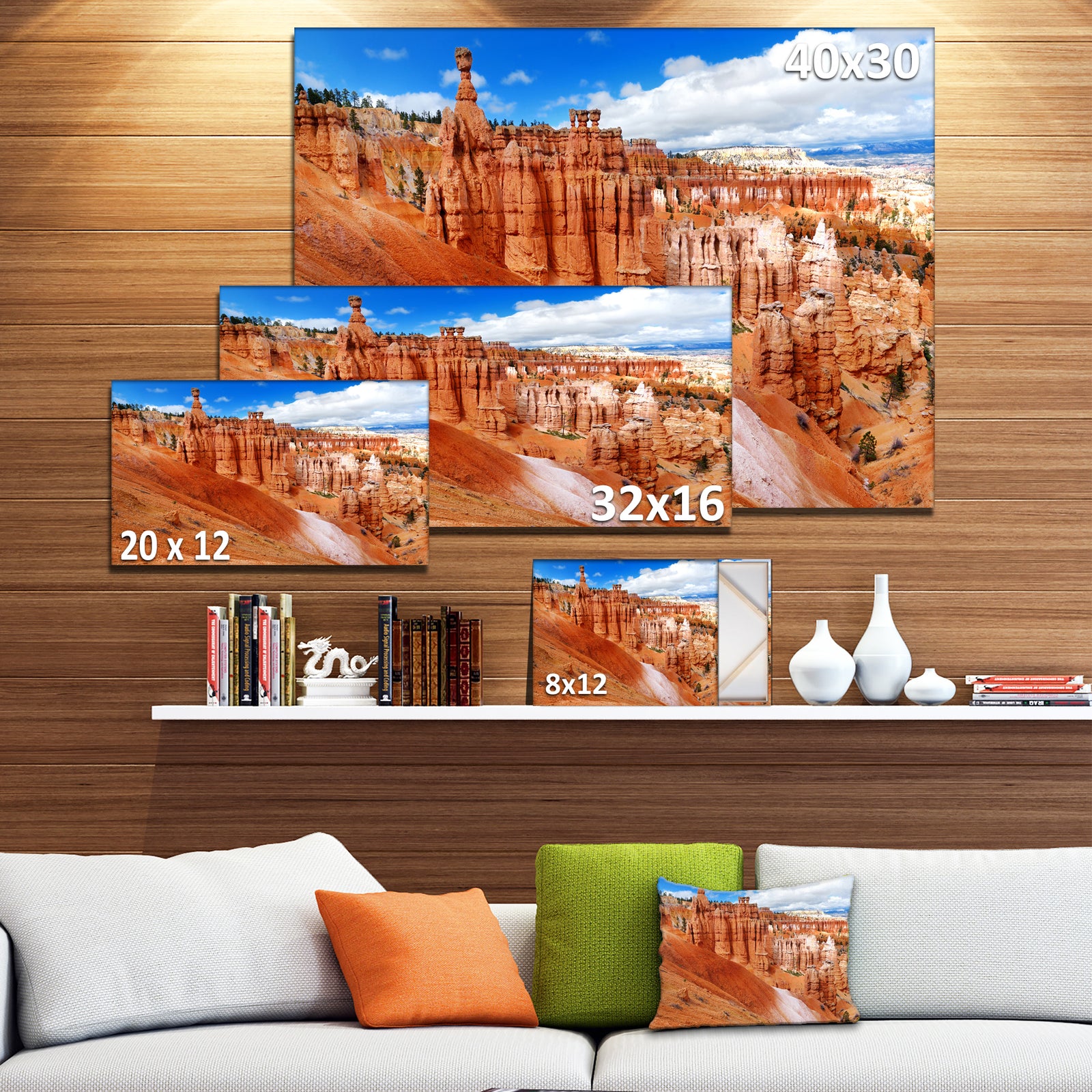 Stunning Red Sandstone Hoodoos - Large Landscape Canvas Art Print