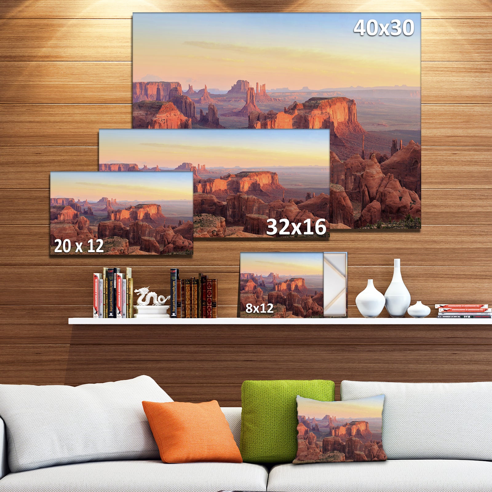 Hunts Mesa Panorama - Extra Large Landscape Canvas Art Print