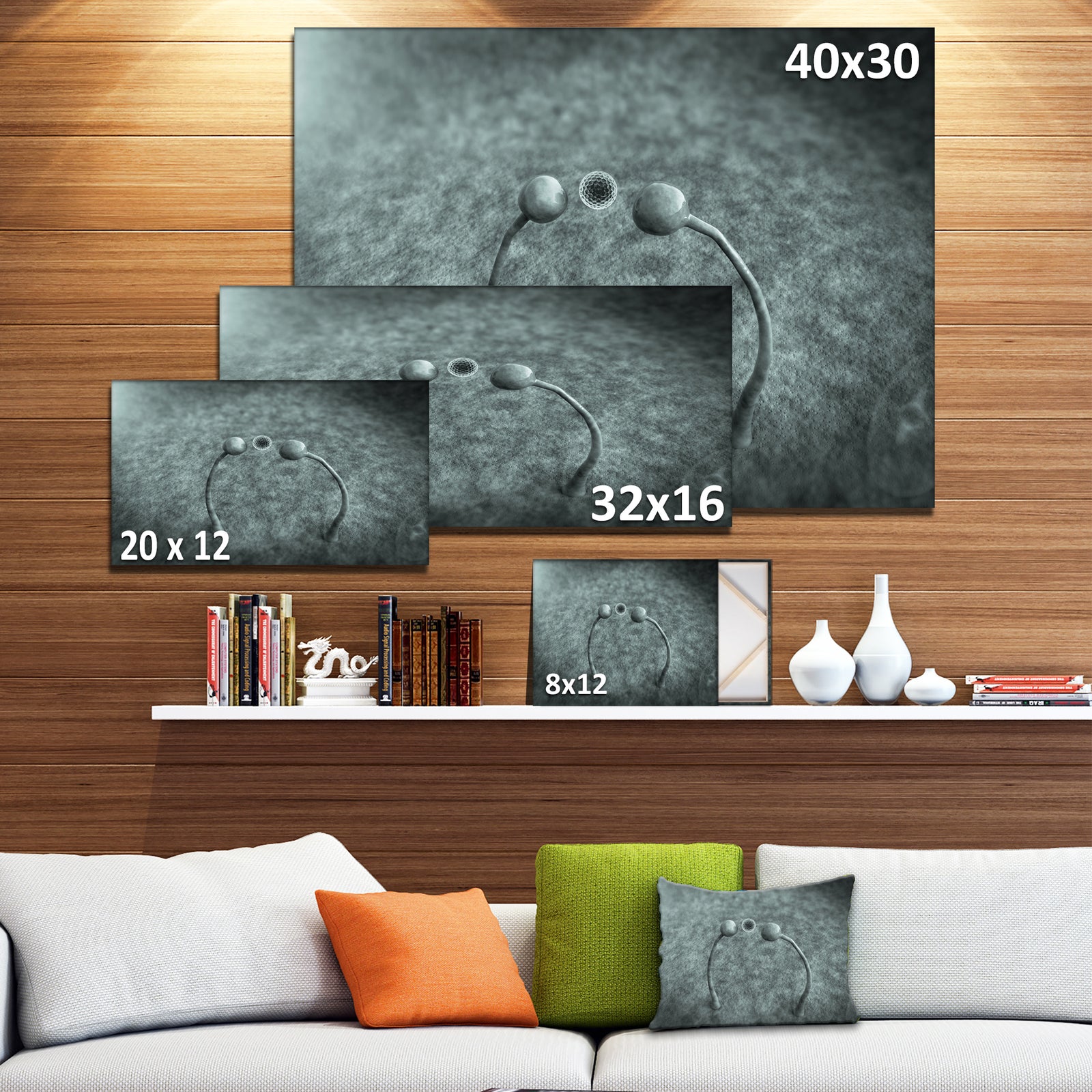 Fungus on Leather Surface - Extra Large Landscape Canvas Art Print