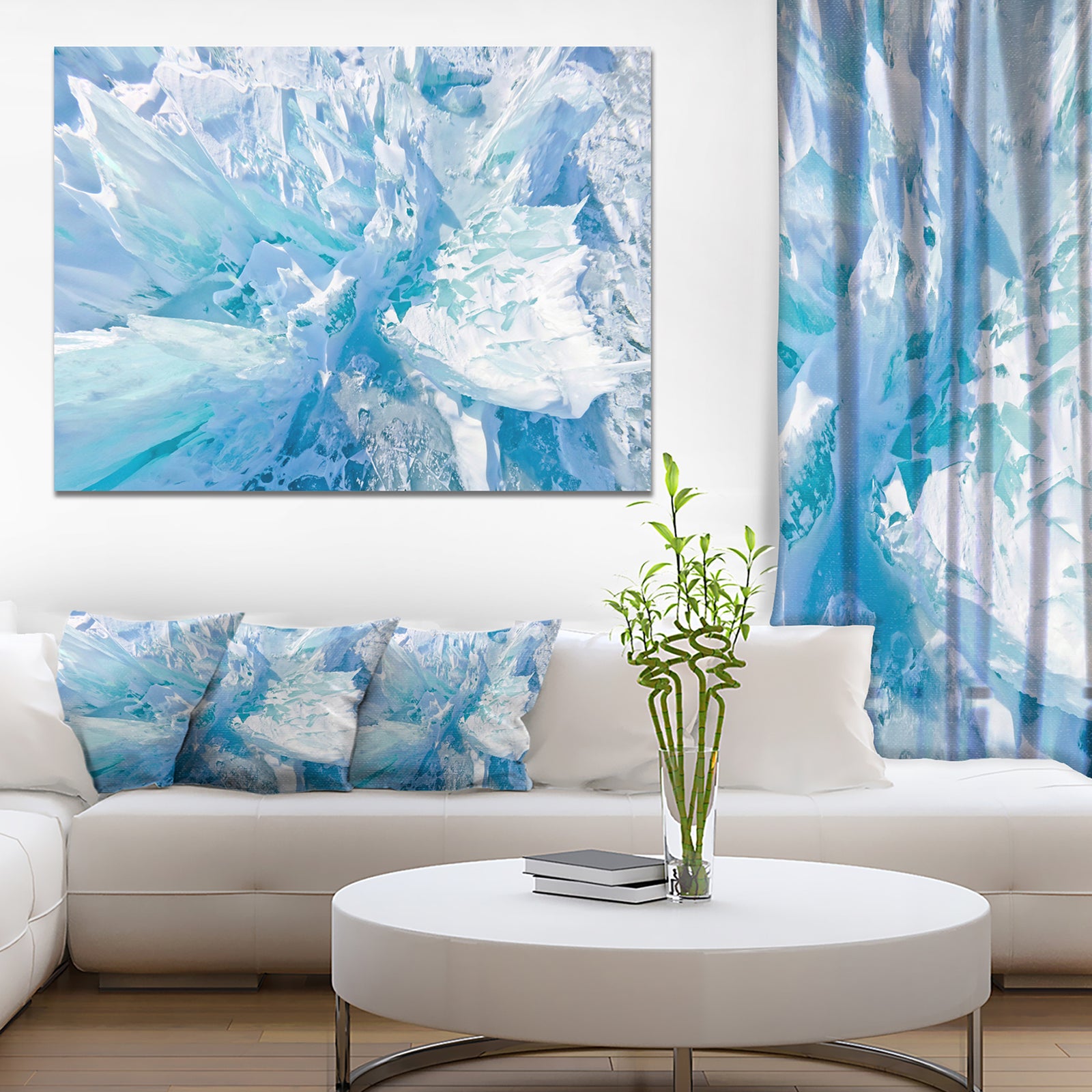 Blue Ice Hummocks Baikal - Extra Large Landscape Canvas Art Print