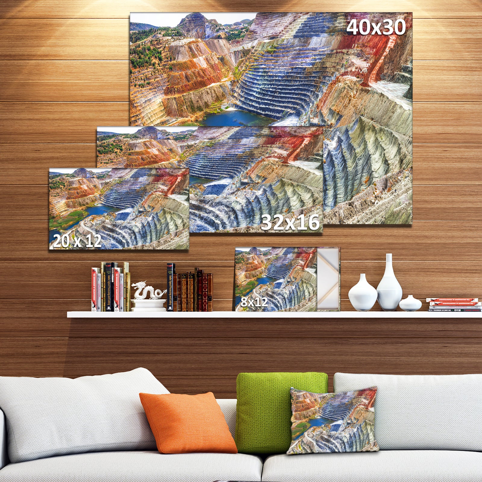 Impressive Mines and Canyon - Extra Large Landscape Canvas Art Print