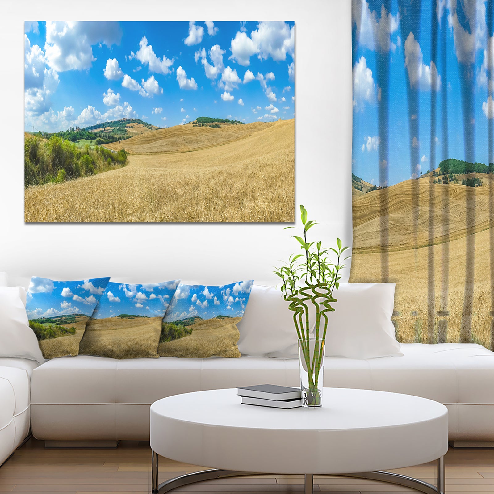 Town of Pienza Val d'Orcia Italy - Extra Large Landscape Canvas Art Print