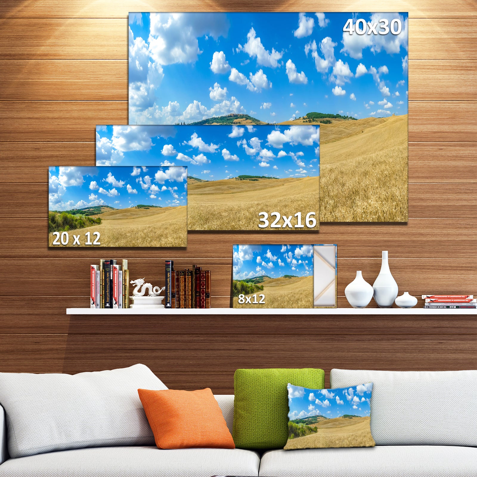 Town of Pienza Val d'Orcia Italy - Extra Large Landscape Canvas Art Print