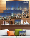 Montreal at Dusk Panorama - Extra Large Landscape Canvas Art Print