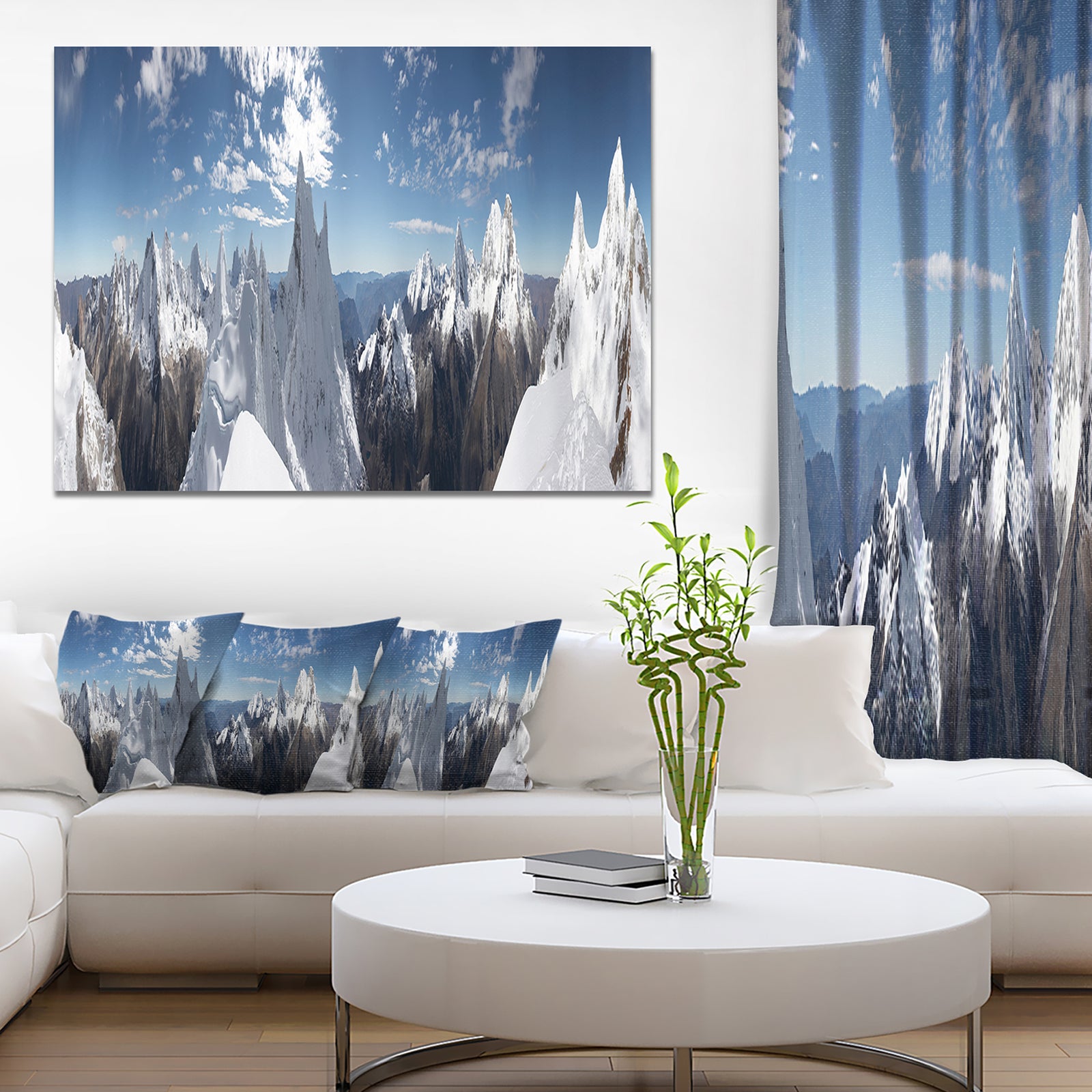 Beautiful Summit Panorama - Extra Large Landscape Canvas Art Print