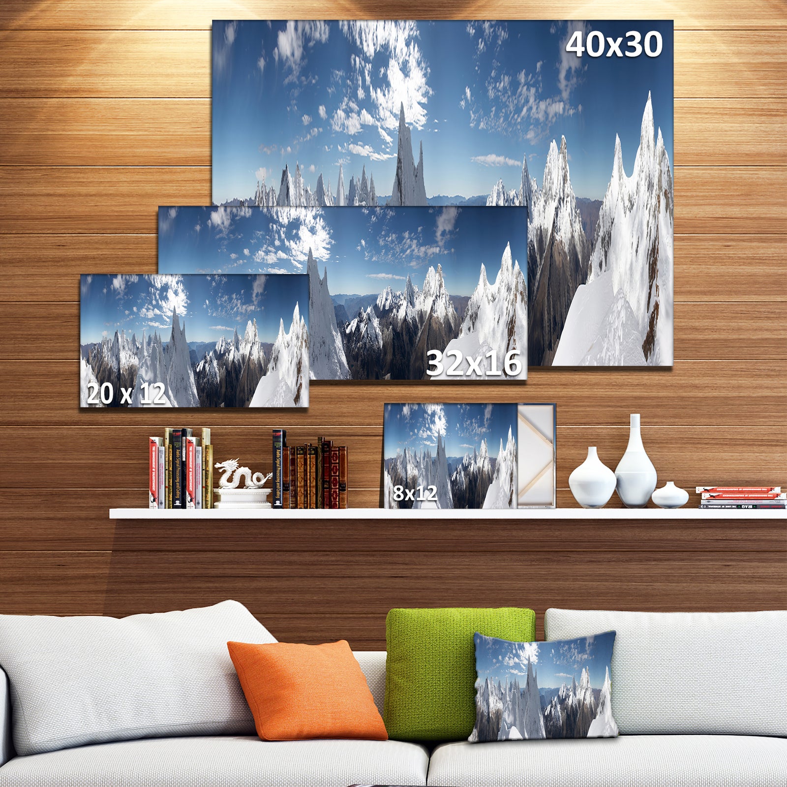 Beautiful Summit Panorama - Extra Large Landscape Canvas Art Print
