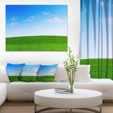 Green Meadow Panorama - Large Landscape Canvas Art Print