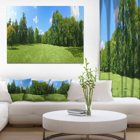Green City Park Panorama - Extra Large Landscape Canvas Art Print