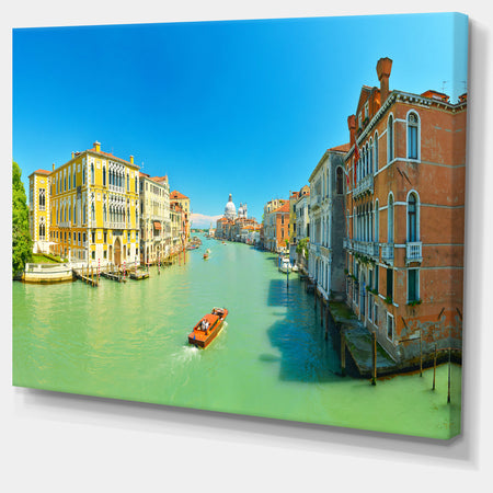 Green Grand Canal Venice - Extra Large Landscape Canvas Art Print