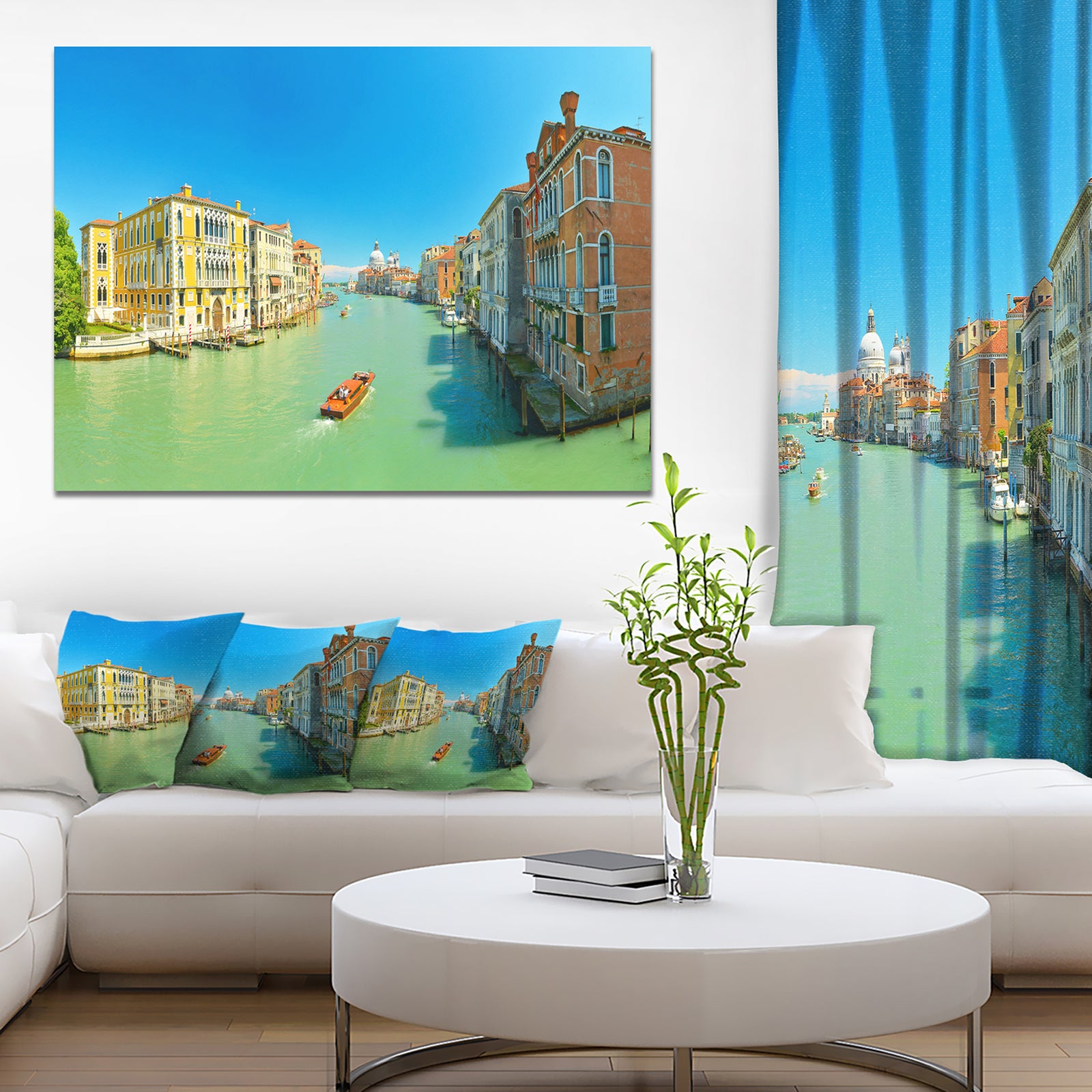 Green Grand Canal Venice - Extra Large Landscape Canvas Art Print