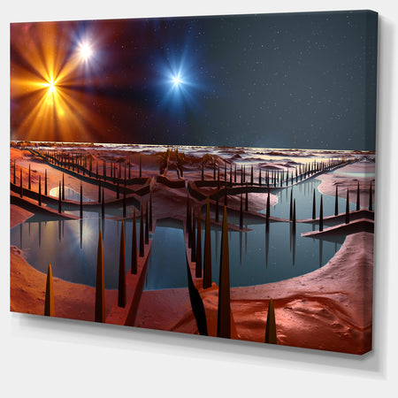 Planet of Souls Alien Land - Extra Large Landscape Canvas Art Print