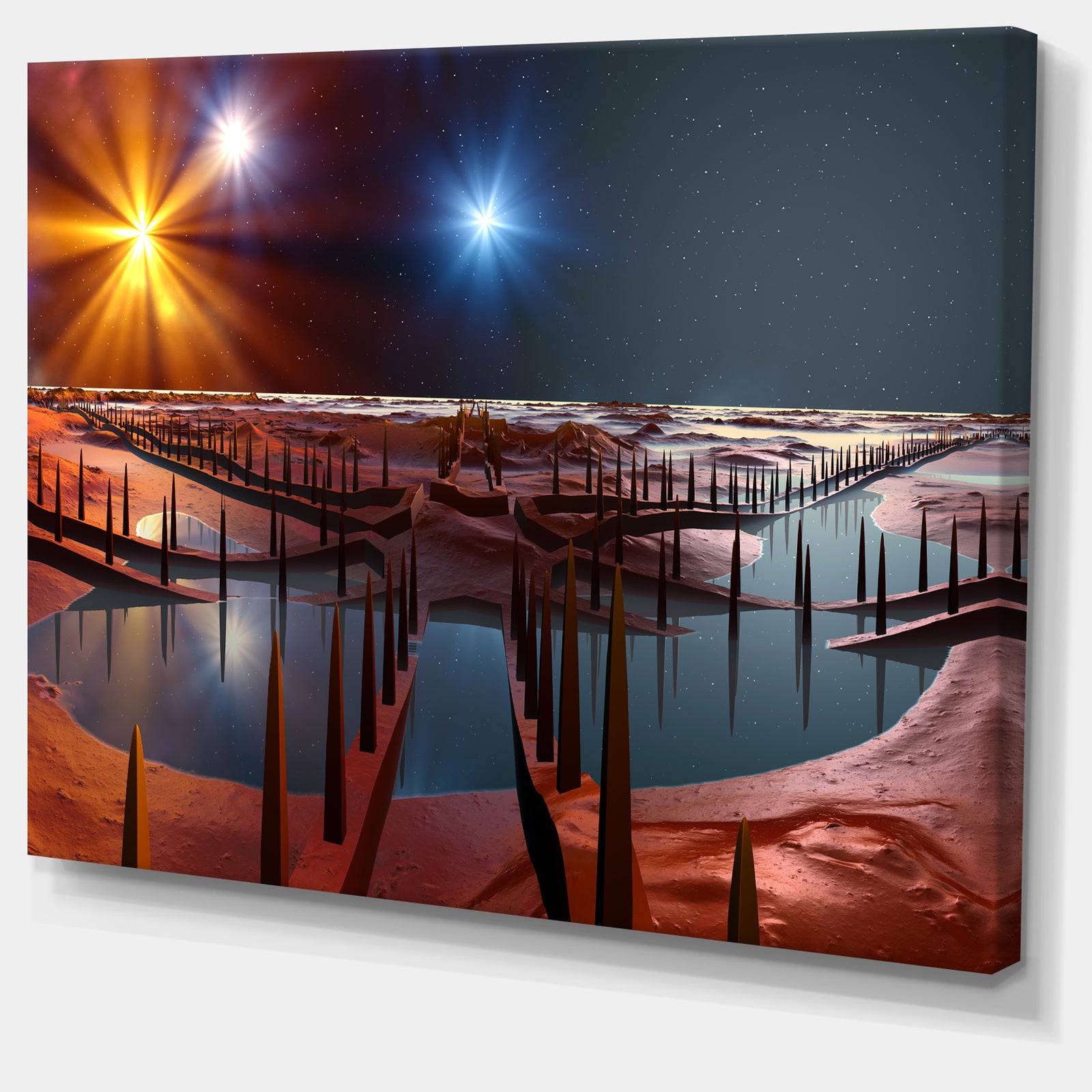 Planet of Souls Alien Land - Extra Large Landscape Canvas Art Print