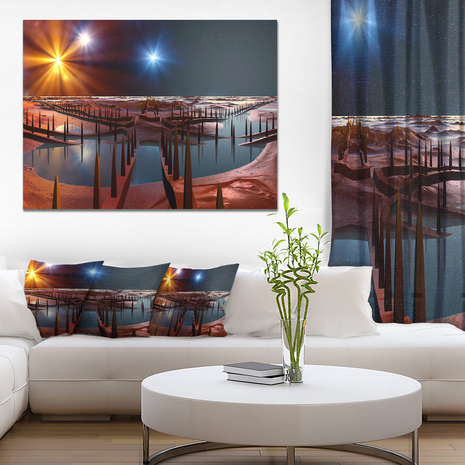 Planet of Souls Alien Land - Extra Large Landscape Canvas Art Print