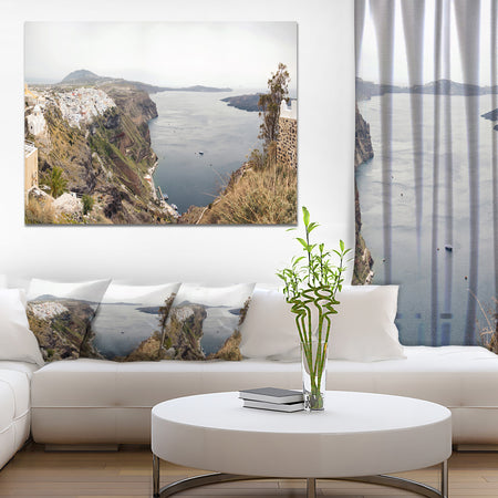 Beautiful View of Santorini Island - Extra Large Landscape Canvas Art Print