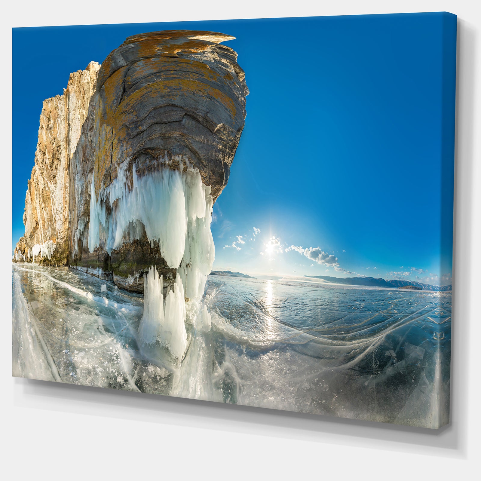 Rock on Olkhon Island in Baikal Lake - Extra Large Landscape Canvas Art Print