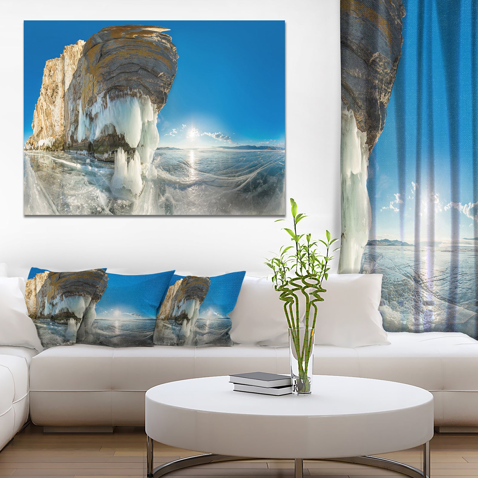 Rock on Olkhon Island in Baikal Lake - Extra Large Landscape Canvas Art Print