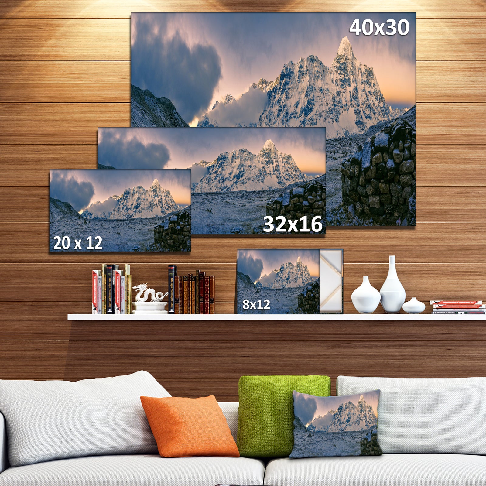 Kangchenjunga Panorama - Large Landscape Canvas Art Print