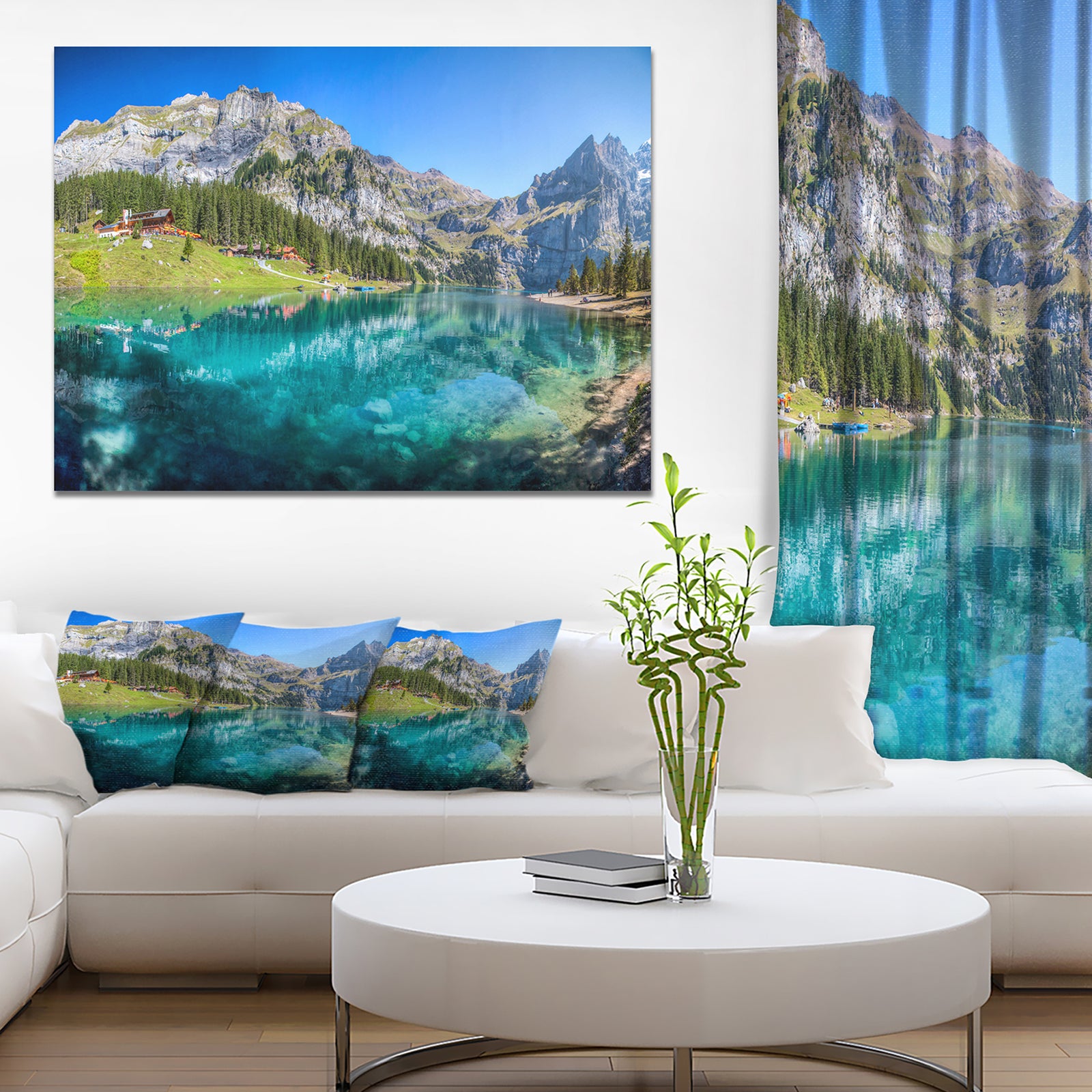 Lake Oeschinen Switzerland - Extra Large Landscape Canvas Art Print