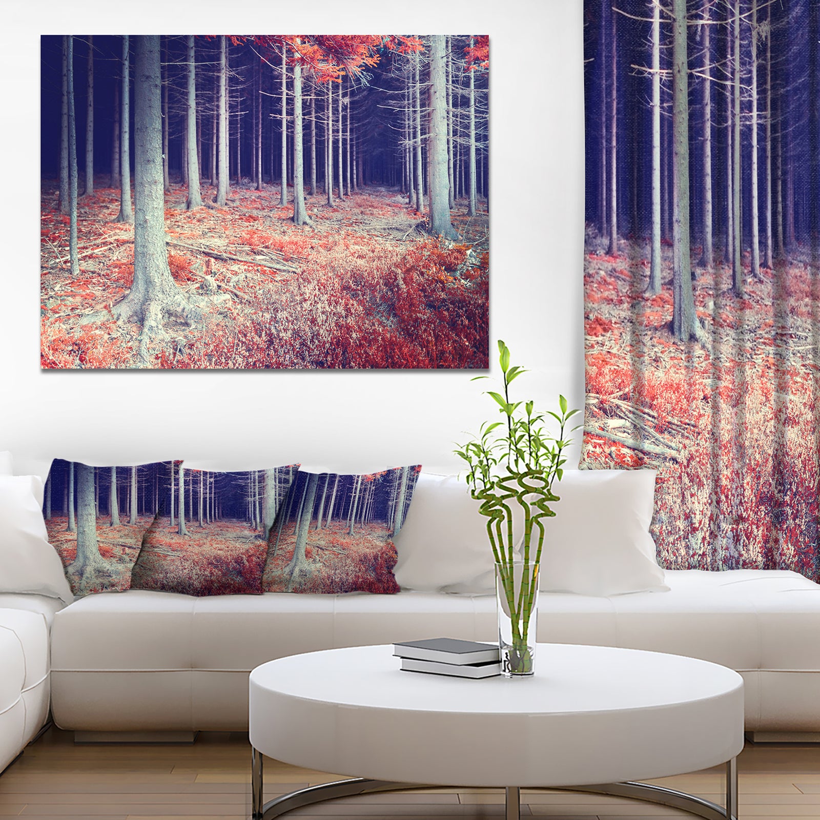 Beautiful Fall Forest Panorama - Extra Large Landscape Canvas Art Print