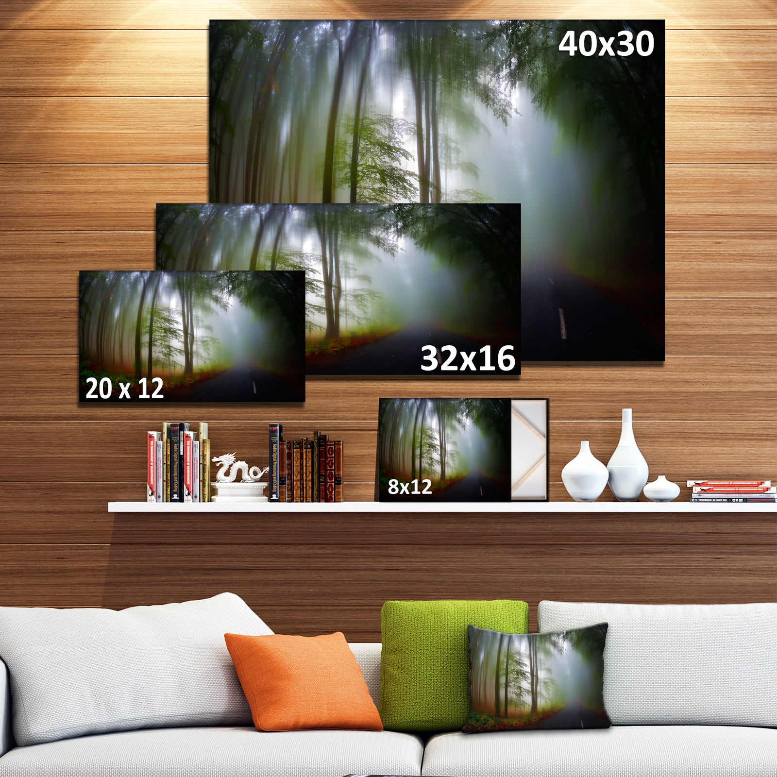 Fall Landscape in the Forest - Large Landscape Canvas Art Print