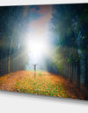 Men and Bright Sunlight Panorama - Extra Large Landscape Canvas Art Print